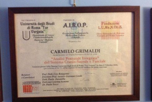 Certificati da osteopata