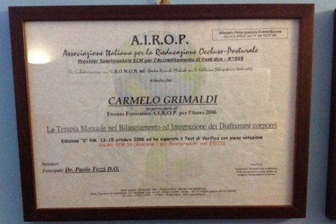Certificati da osteopata