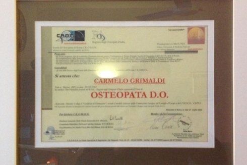 Certificati da osteopata