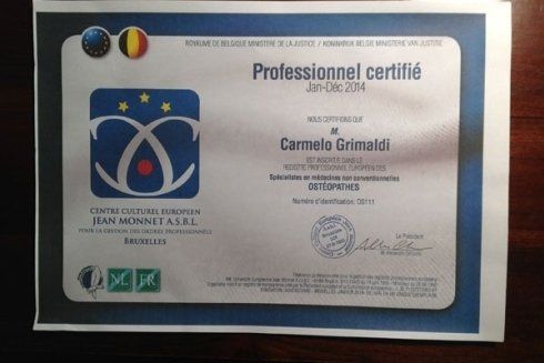 Certificati da osteopata