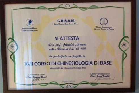Certificati da osteopata