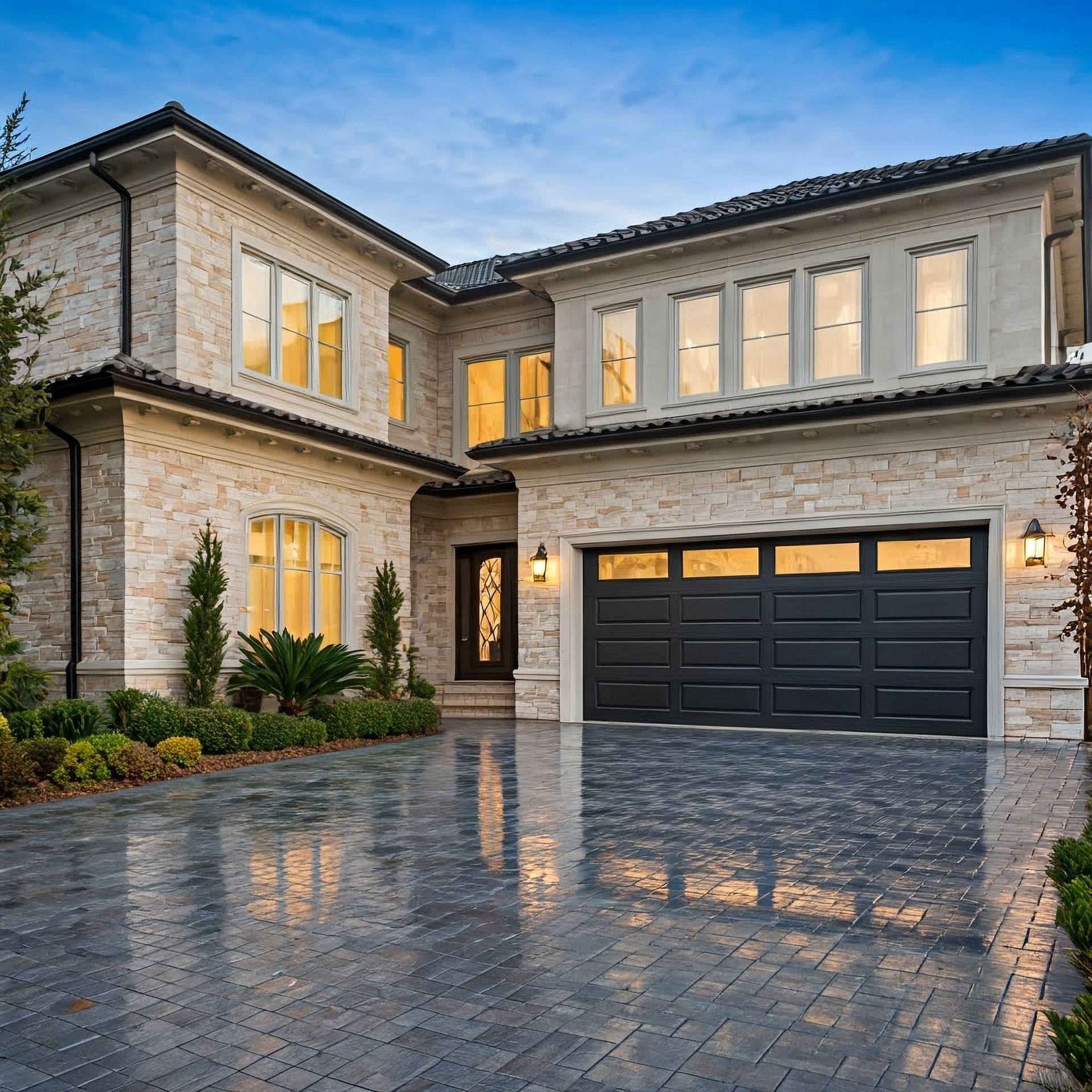 There is a fire pit in the middle of the patio.
