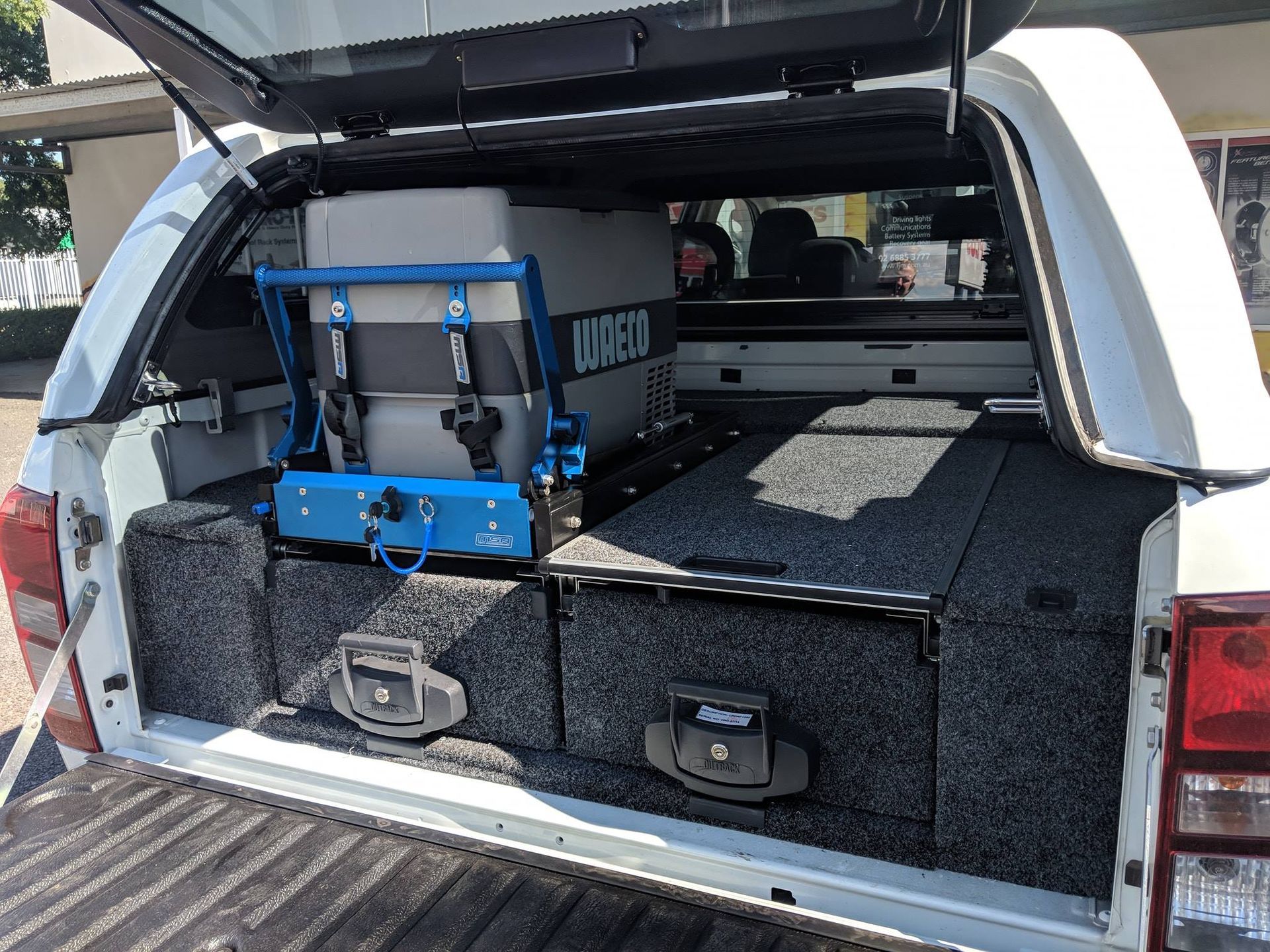 A White Truck With A Cooler In The Back Of It — TJM Dubbo In Dunedoo, NSW