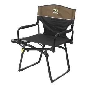 A Black and Brown Folding Chair With a Cup Holder on a White Background — TJM Dubbo In Dubbo, NSW
