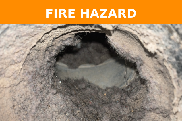 Before dryer vent cleaning