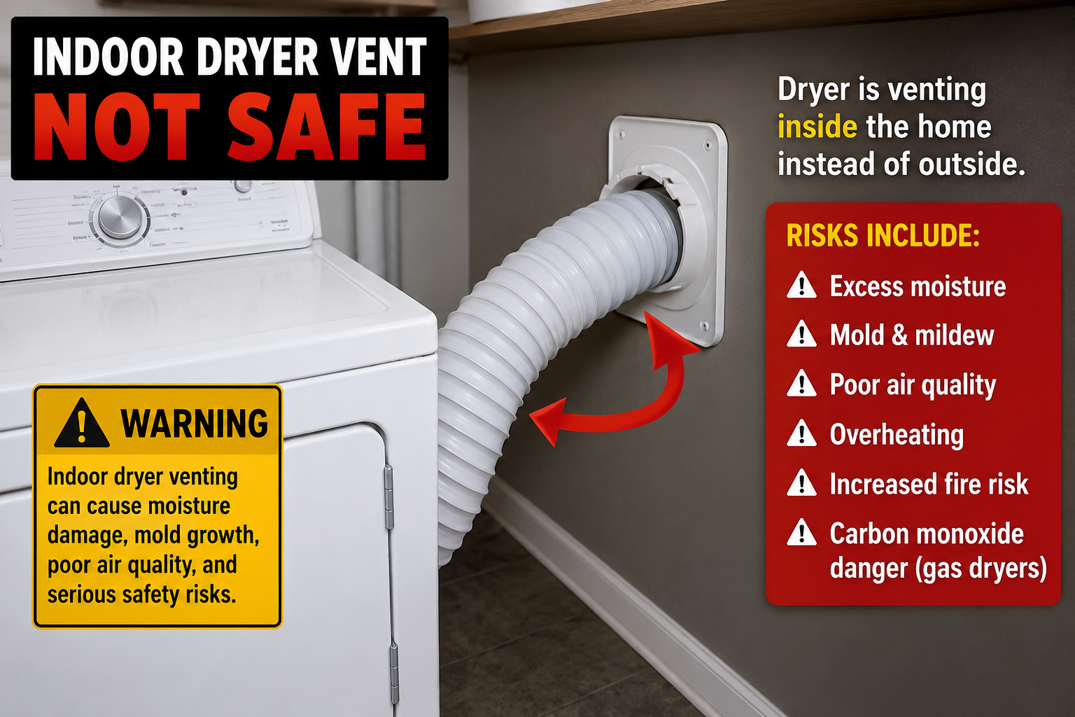 Indoor dryer vent not safe Philadelphia 