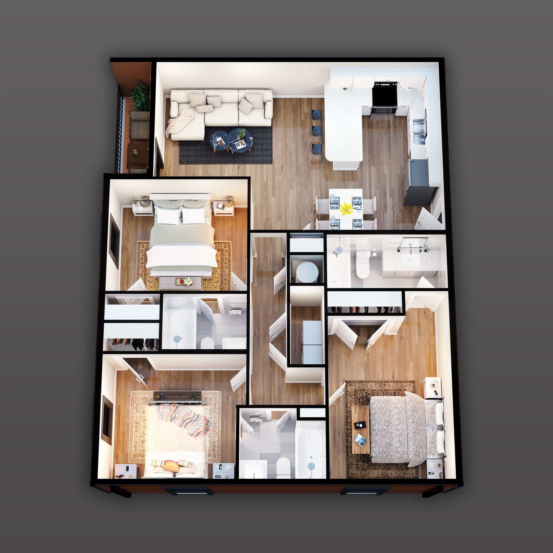 3 bedroom floor plan