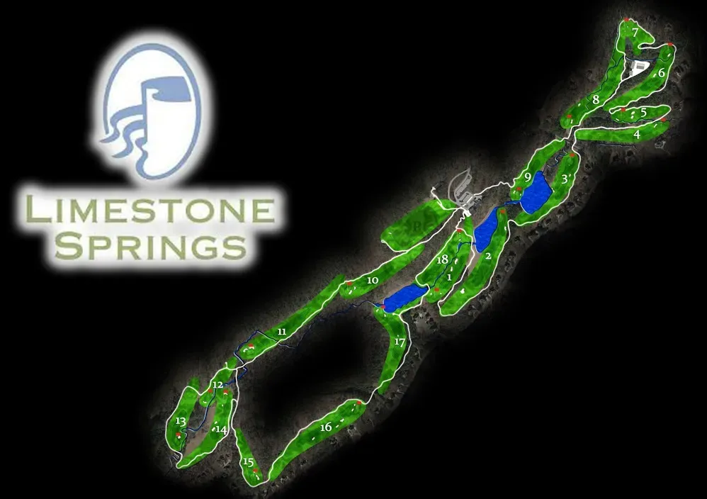 A map of the limestone springs golf course