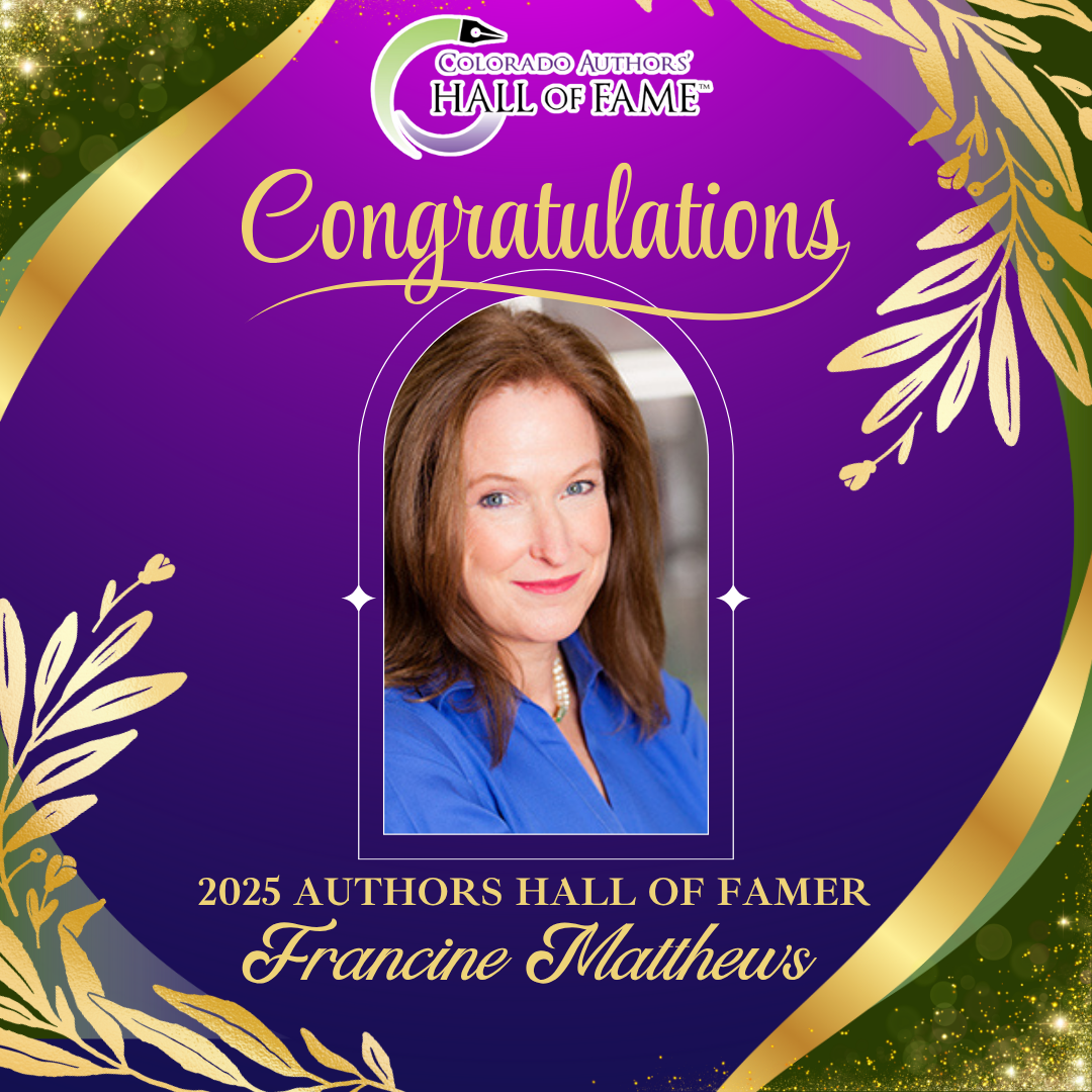 A poster that says congratulations Francine Matthews