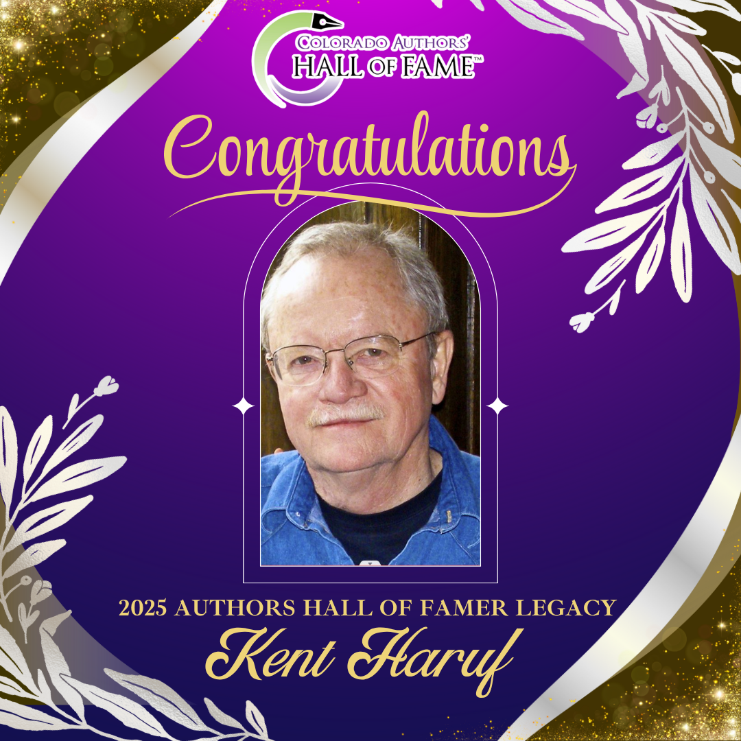 A poster that says congratulations Kent Haruf