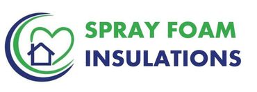 The logo for sprayfoam insulations is a blue and orange swirl.