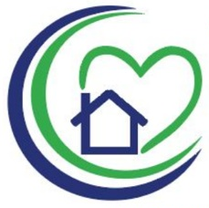 A colorful swirl logo on a white background.