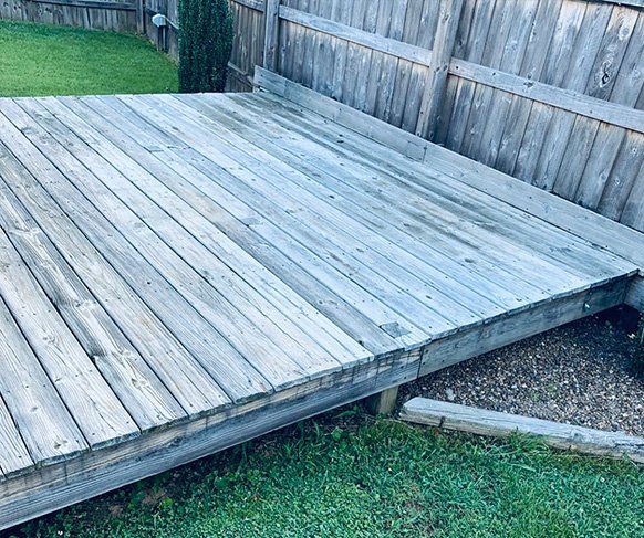 Wood Fence & Deck Before Power Wash Clean — Hopkinsville, KY — Impire Services