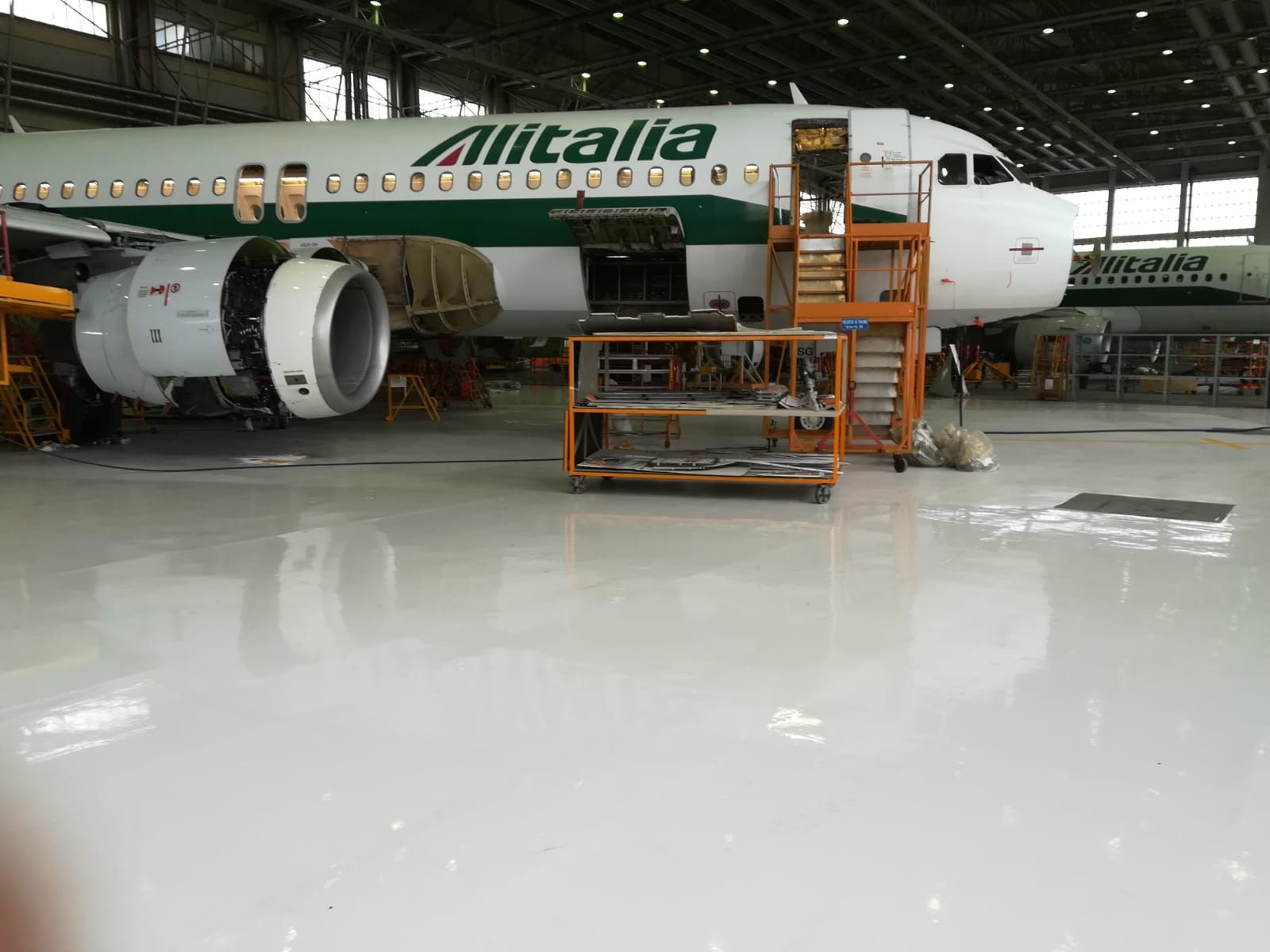 pavimento in resina aereporto