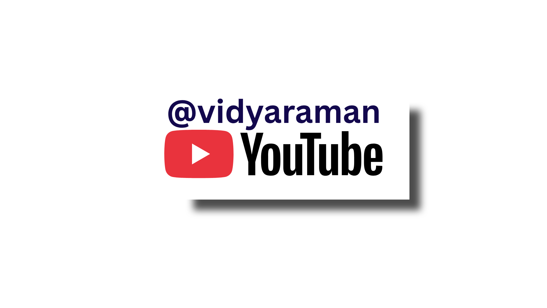 Click here to subscribe to youtube @vidyaraman