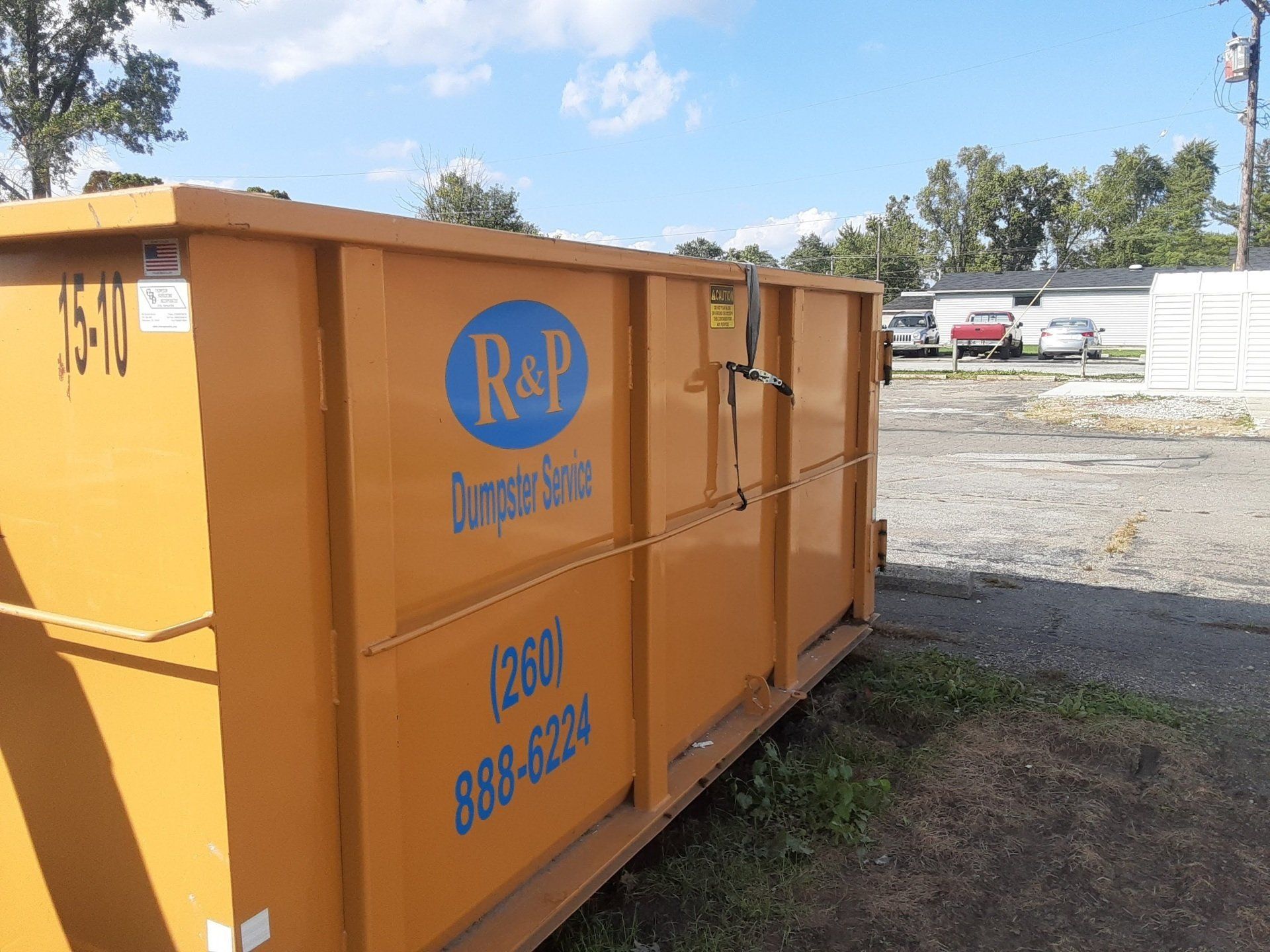 Yellow Colored Dumpsters — Fort Wayne, IN — R & P Dumpster
