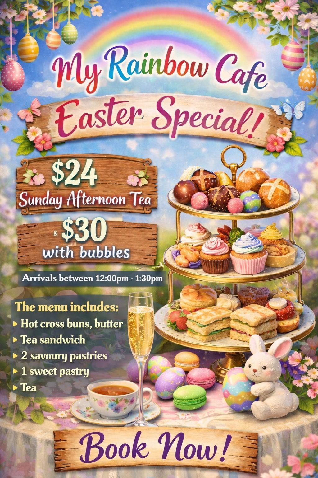 Easter Special Advertisement for My Rainbow Cafe — My Rainbow Bakery, Cafe & Catering in Cannonvale, QLD
