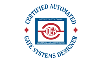 A logo for certified automated gate systems designer