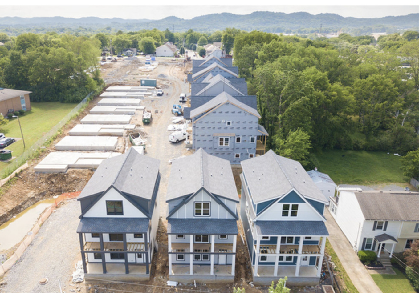aerial view of The Beccani residential development in Nashville