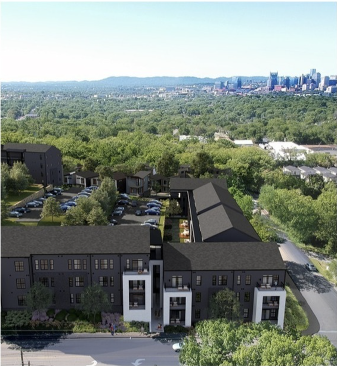 aerial view of the High View residential development in Nashville