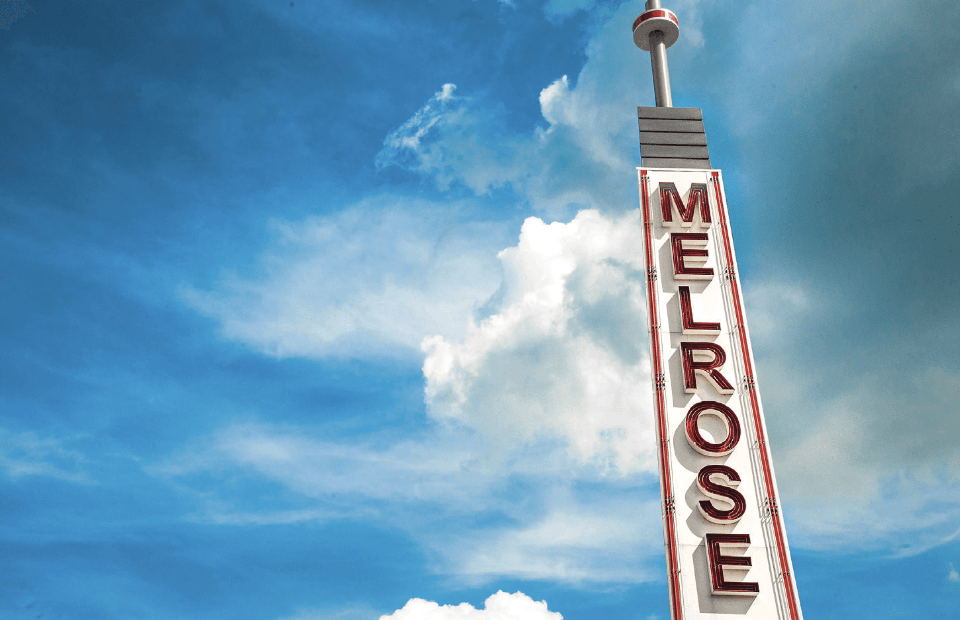 Melrose neon sign in Nashville Tennessee
