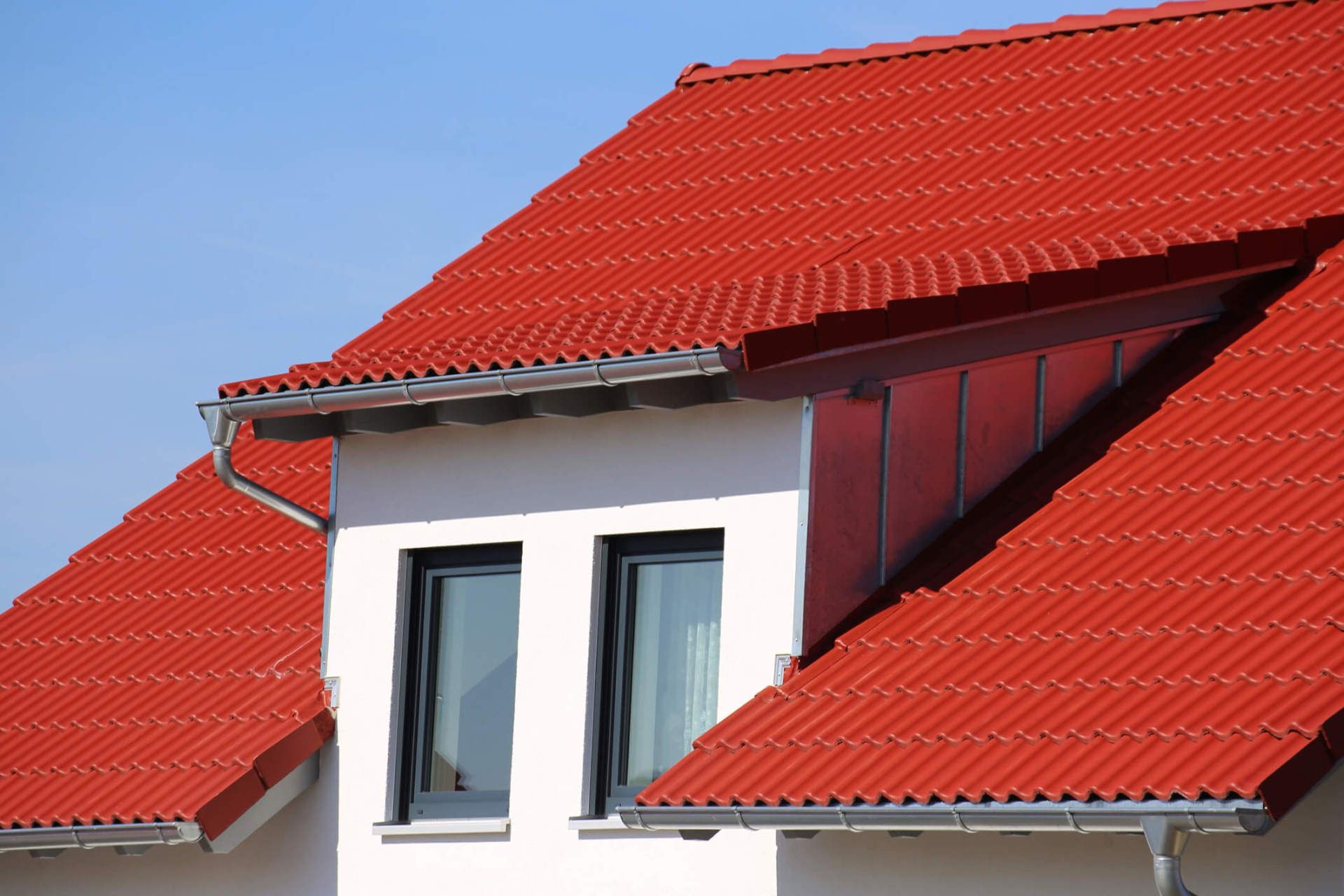 New Roof with Red Tiles — Fullerton, CA — Service Roofing Company