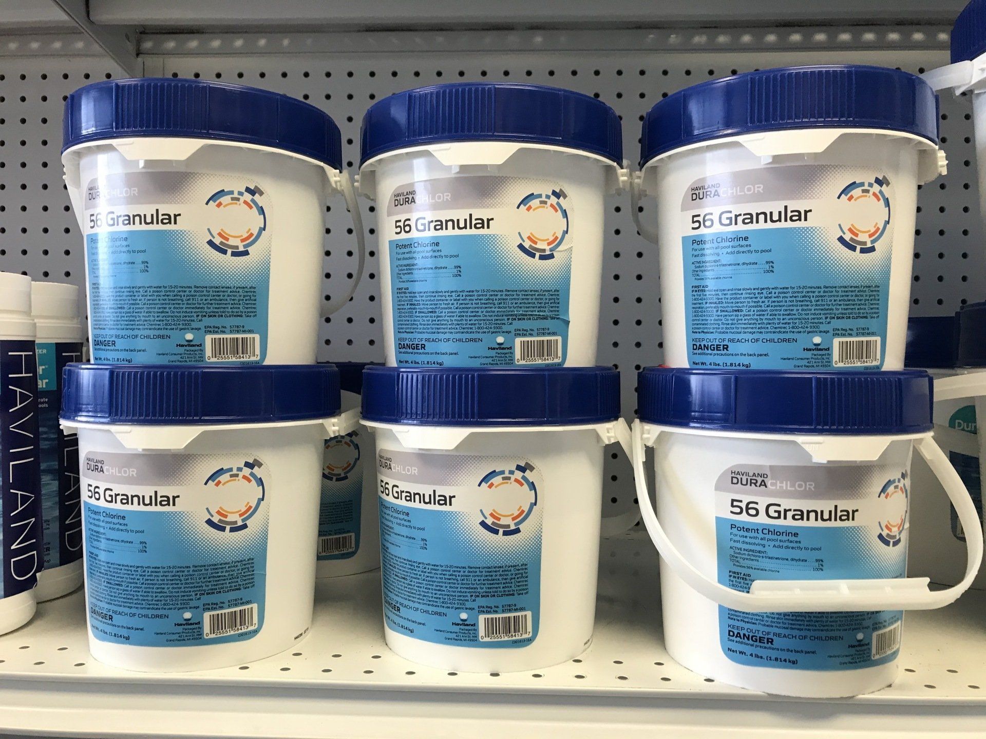 Six Containers of Durachlor Haviland 56 Granular — Ypsilanti, MI — Town & Country Pools, Inc.