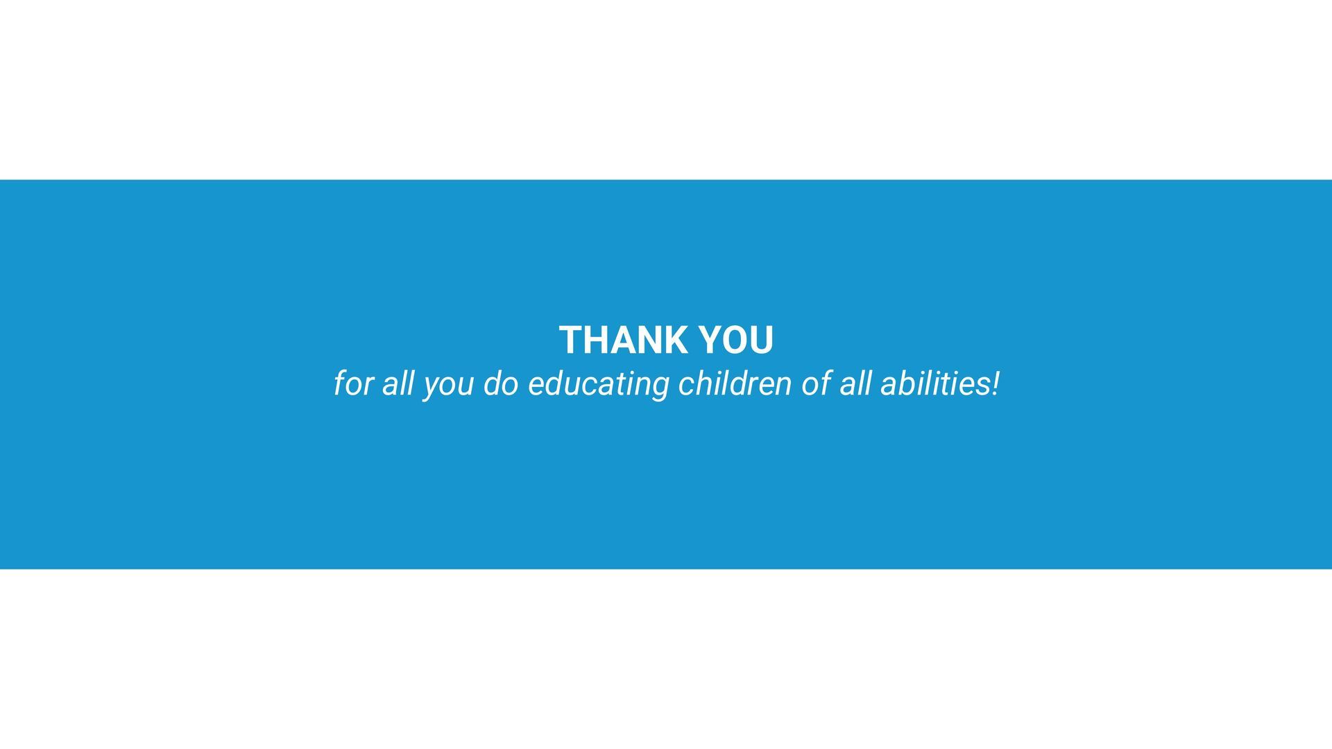 A blue rectangular banner with the white text: 