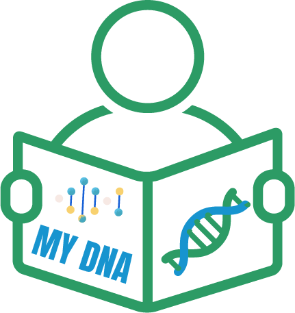 A person is reading a book about dna.