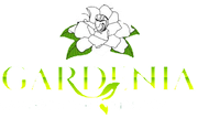 Gardenia logo featuring a white flower, green leaves, and the word "GARDENIA".