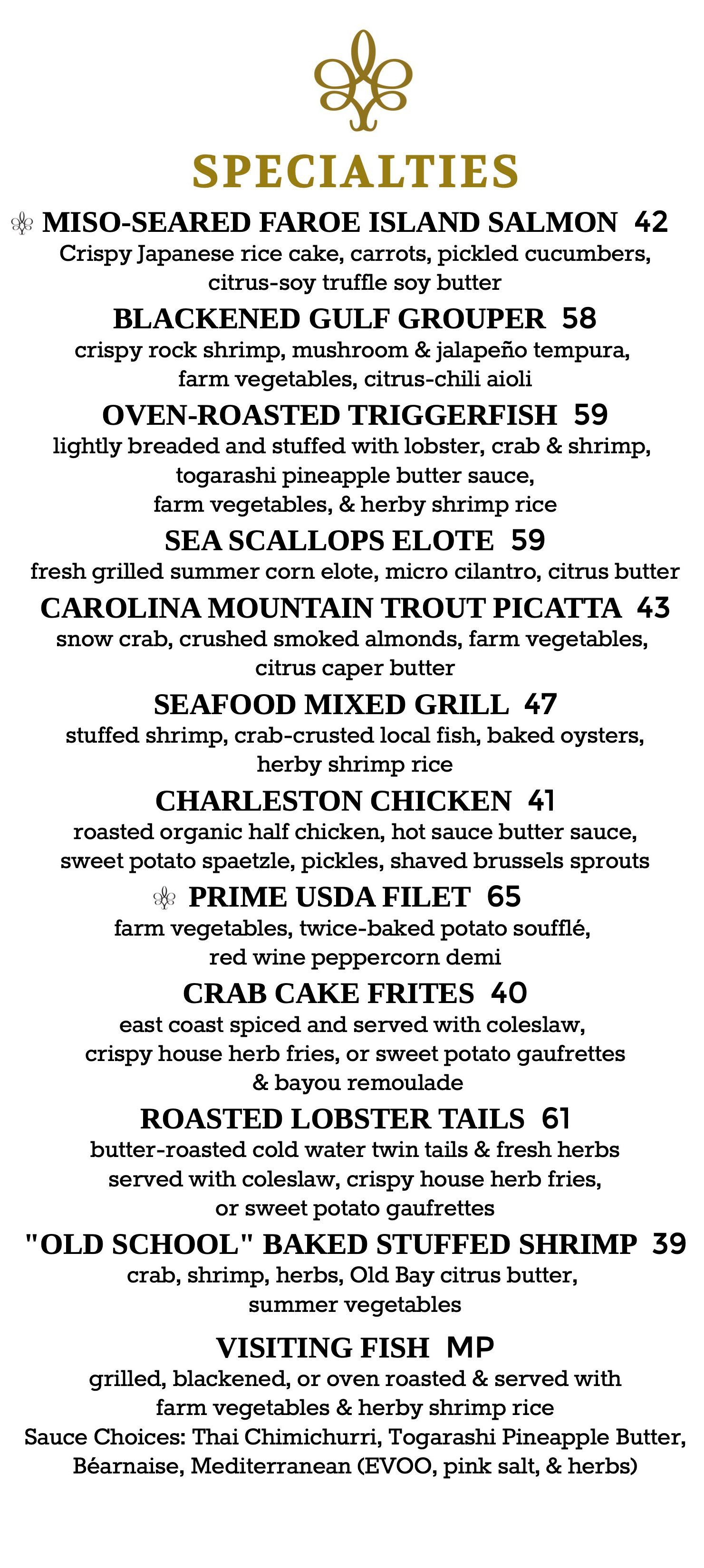Menu titled 