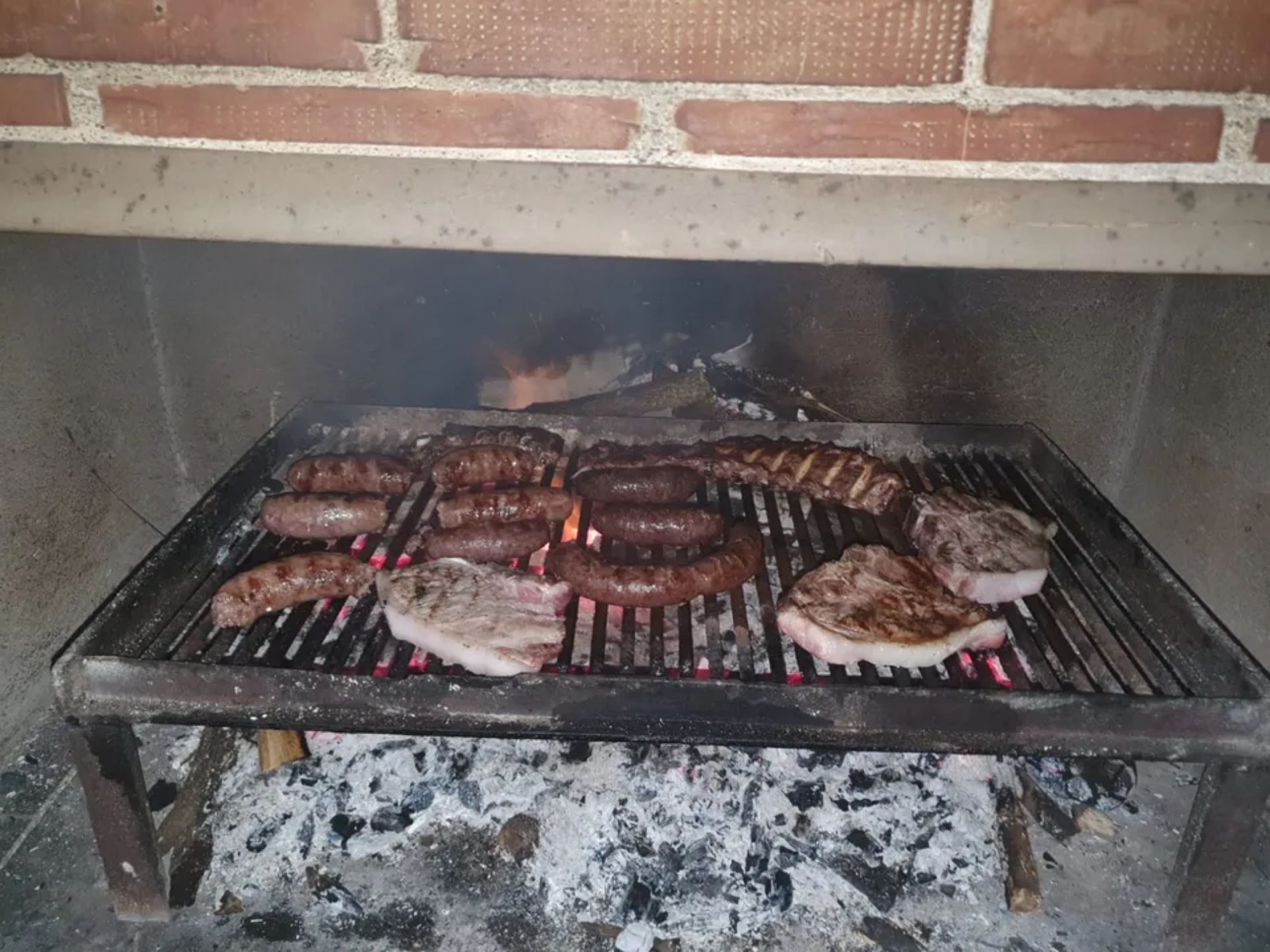 Meat cooked on the grill