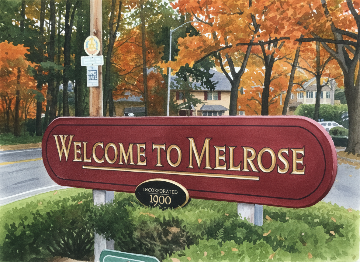 Digital Marketing Guide for Melrose Welcome to Melrose Sign