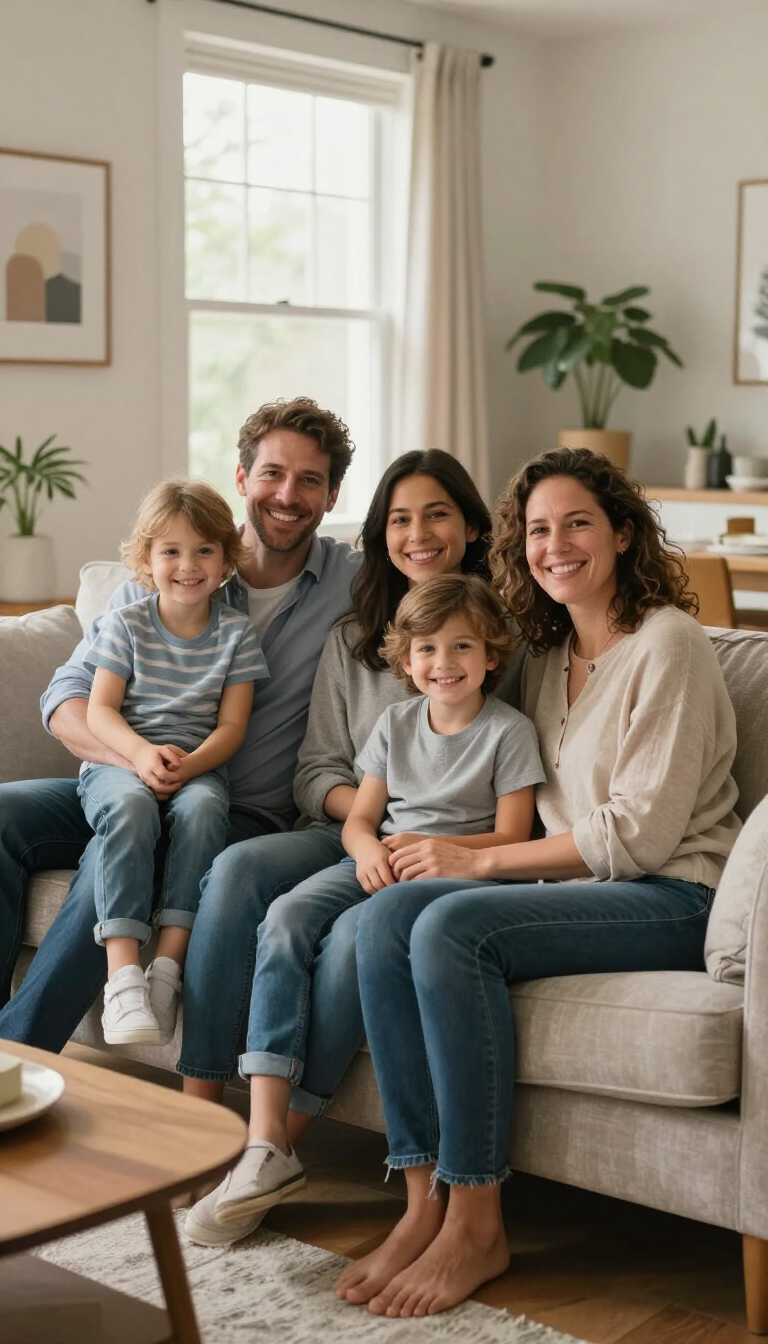 Family with health coverage