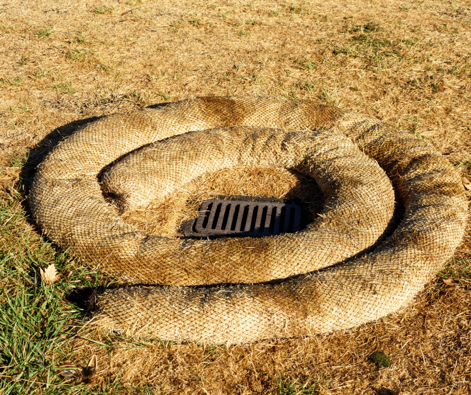 Straw wattles for erosion control in San Diego construction and landscaping projects