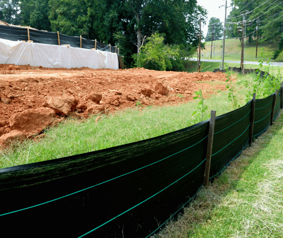 Straw wattles in San Diego landscape design used for erosion control and water management