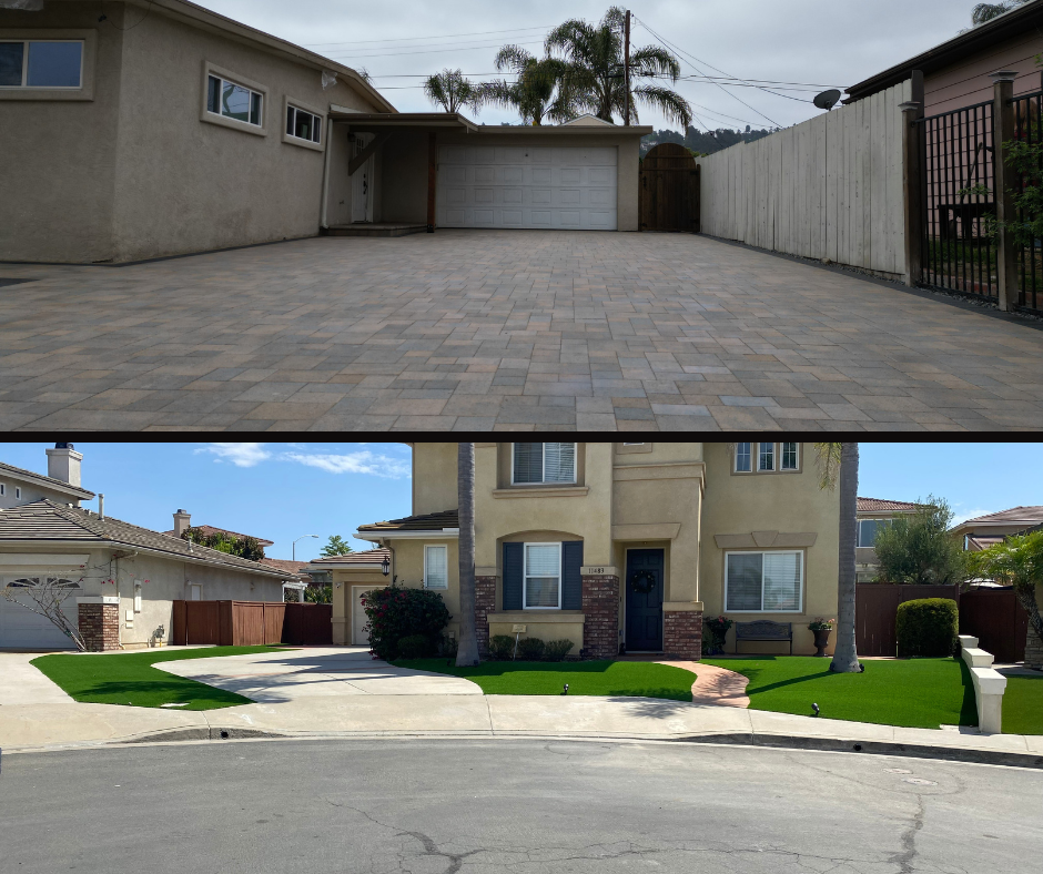 Pavers vs concrete driveway comparison for San Diego home