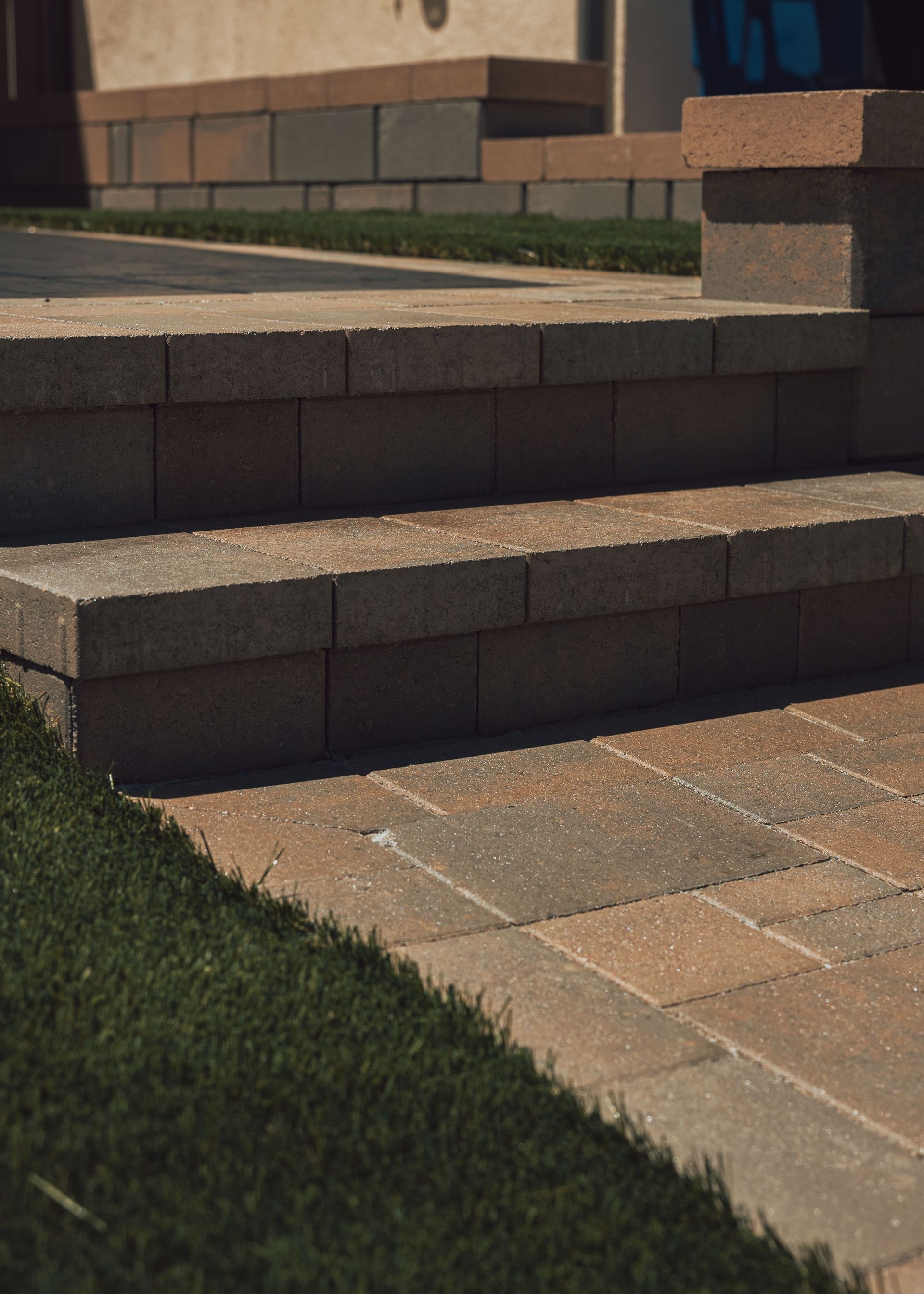 paver steps built into hillside for safe access in san diego landscape design