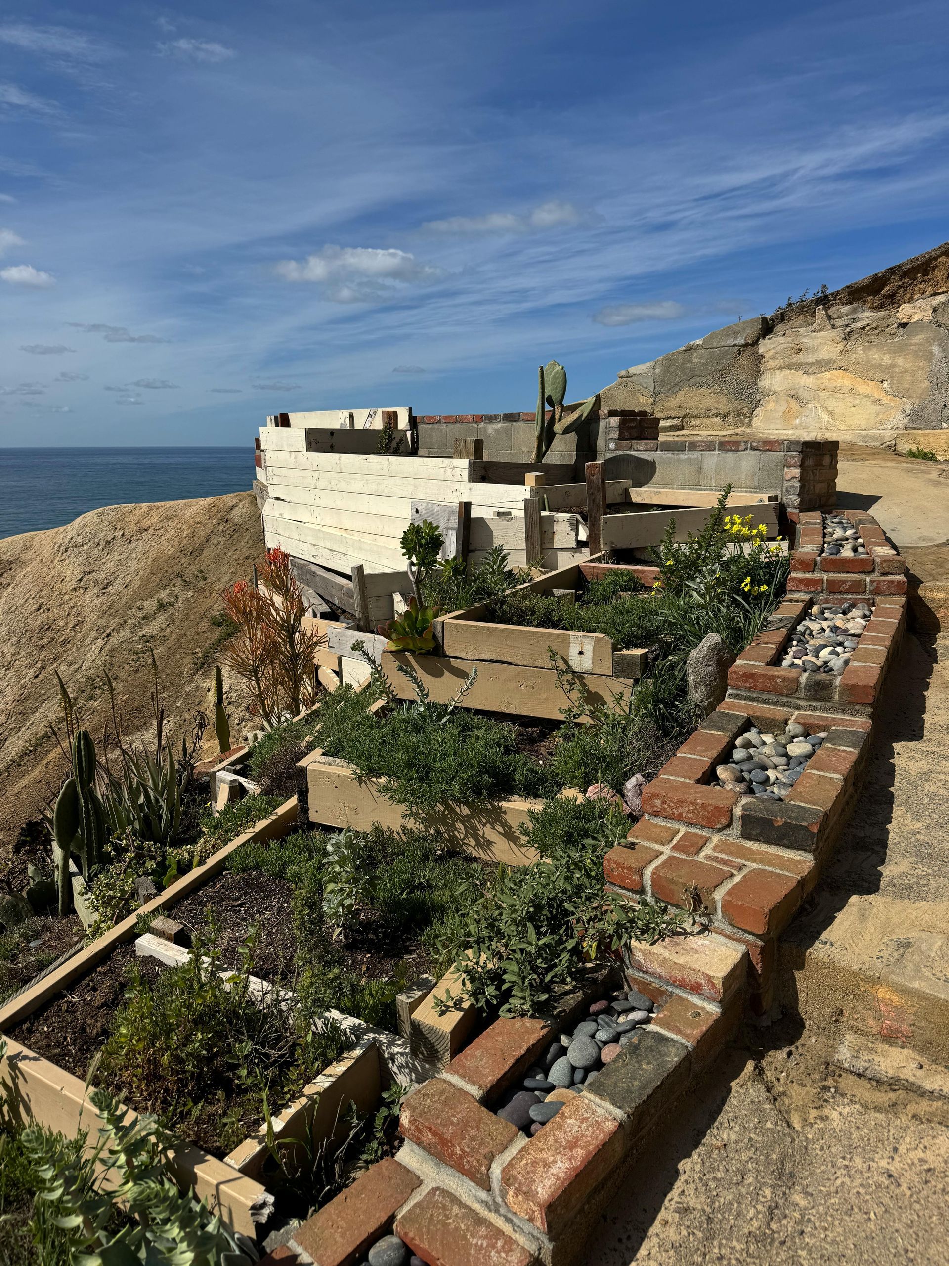 san diego hillside home with terraced landscaping retaining walls and modern outdoor design