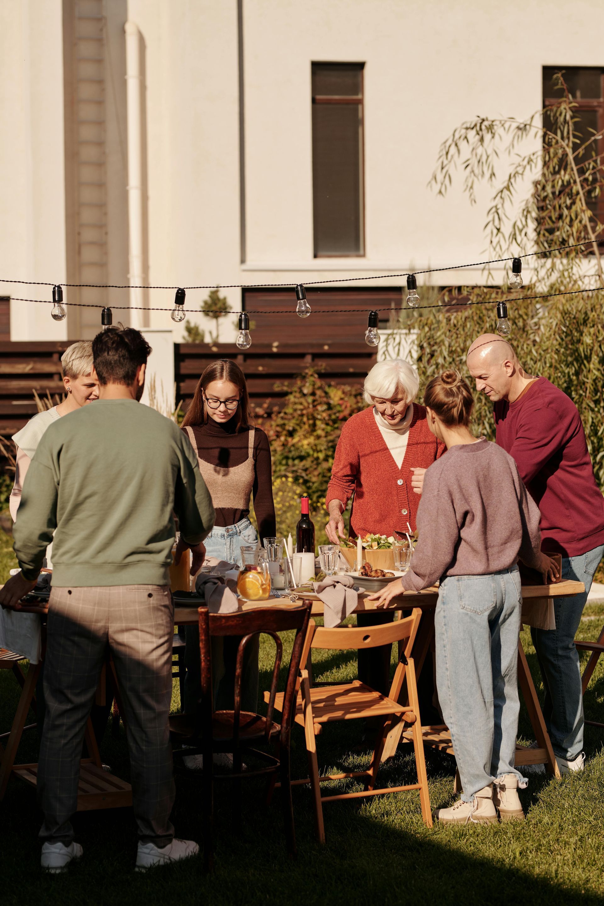 Beautiful San Diego backyard set up for a party