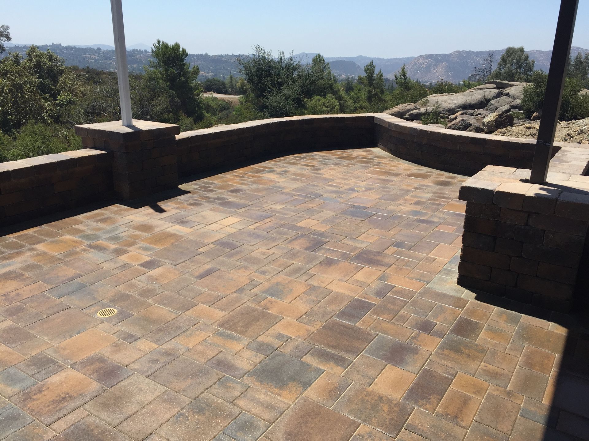 Tiered retaining walls in Bonita Highlands for erosion control and added space