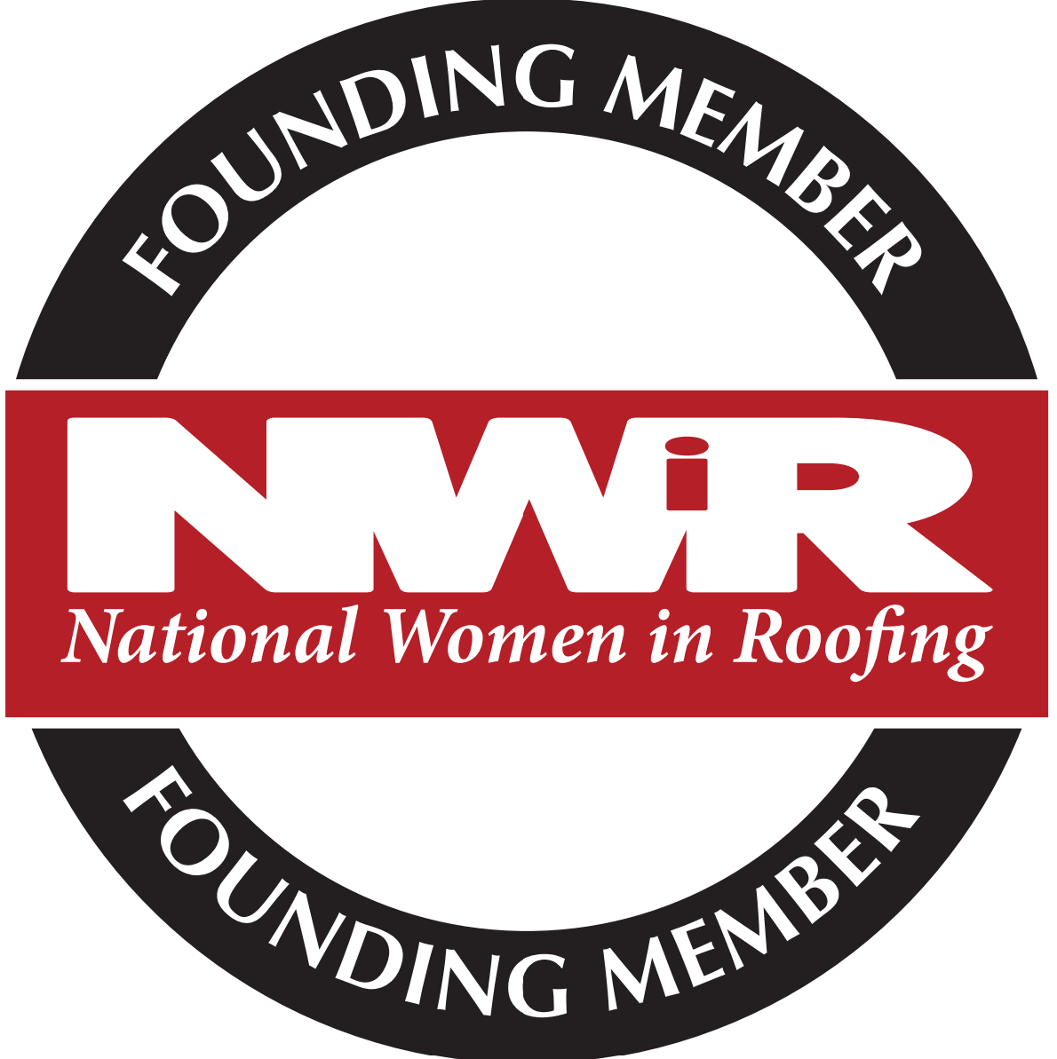 A national women in roofing founding member logo