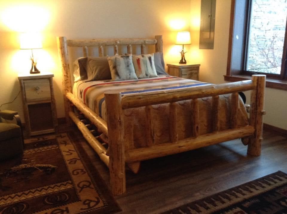 wooden bed frame