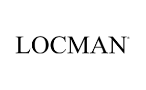 Un logo in bianco e nero per locman su uno sfondo bianco