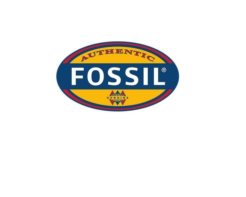 Un logo fossile su uno sfondo bianco