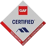 The logo for a certified residential roofing contractor.