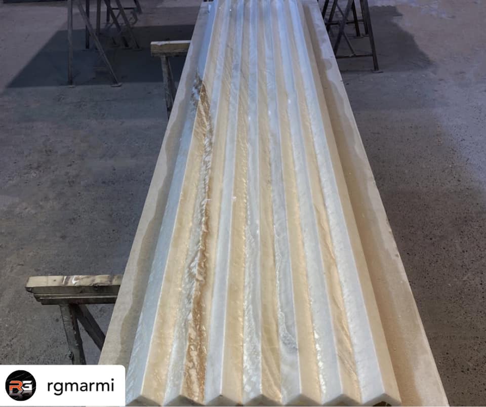 Rivestimento pareti in onice ivory
