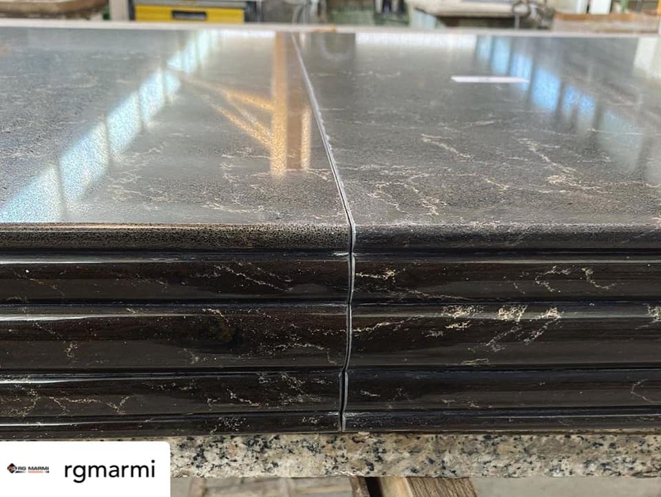 Realizzazione bancone in caesarstone pietra grey 3
