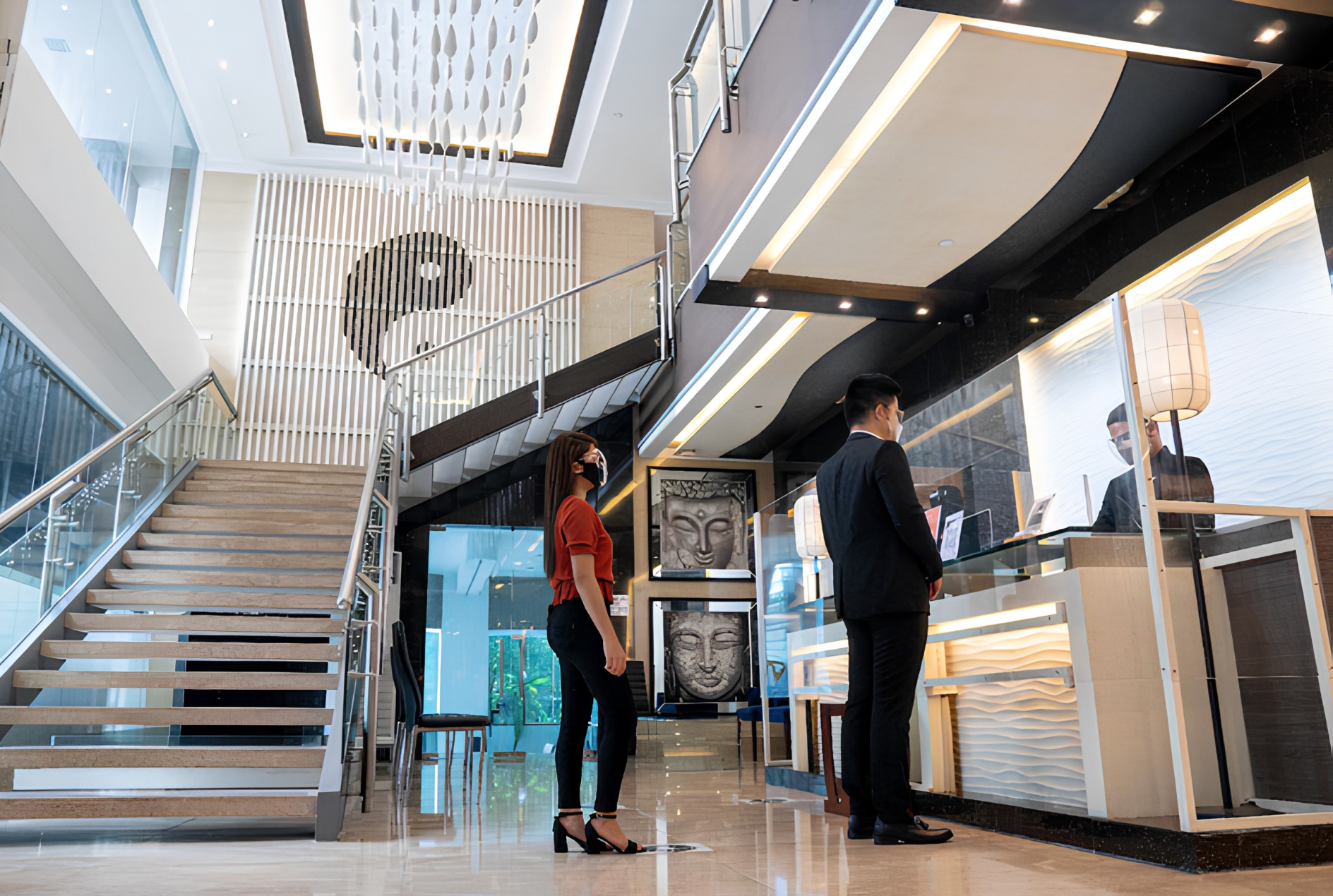 Front desk and lobby at Y2 Residence Hotel, Poblacion Makati — 24-hour staffing and HII-managed serviced residence
