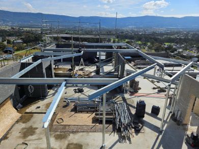 An Aerial View of a Building Under Construction —  SCF Industries Pty Ltd in Albion Park Rail, NSW